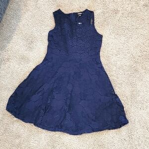Navy Blue Zunie Girls dress